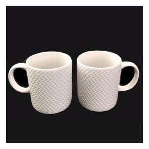 Two Pfaltzgraff Coffee Mugs in Chevron Pattern
